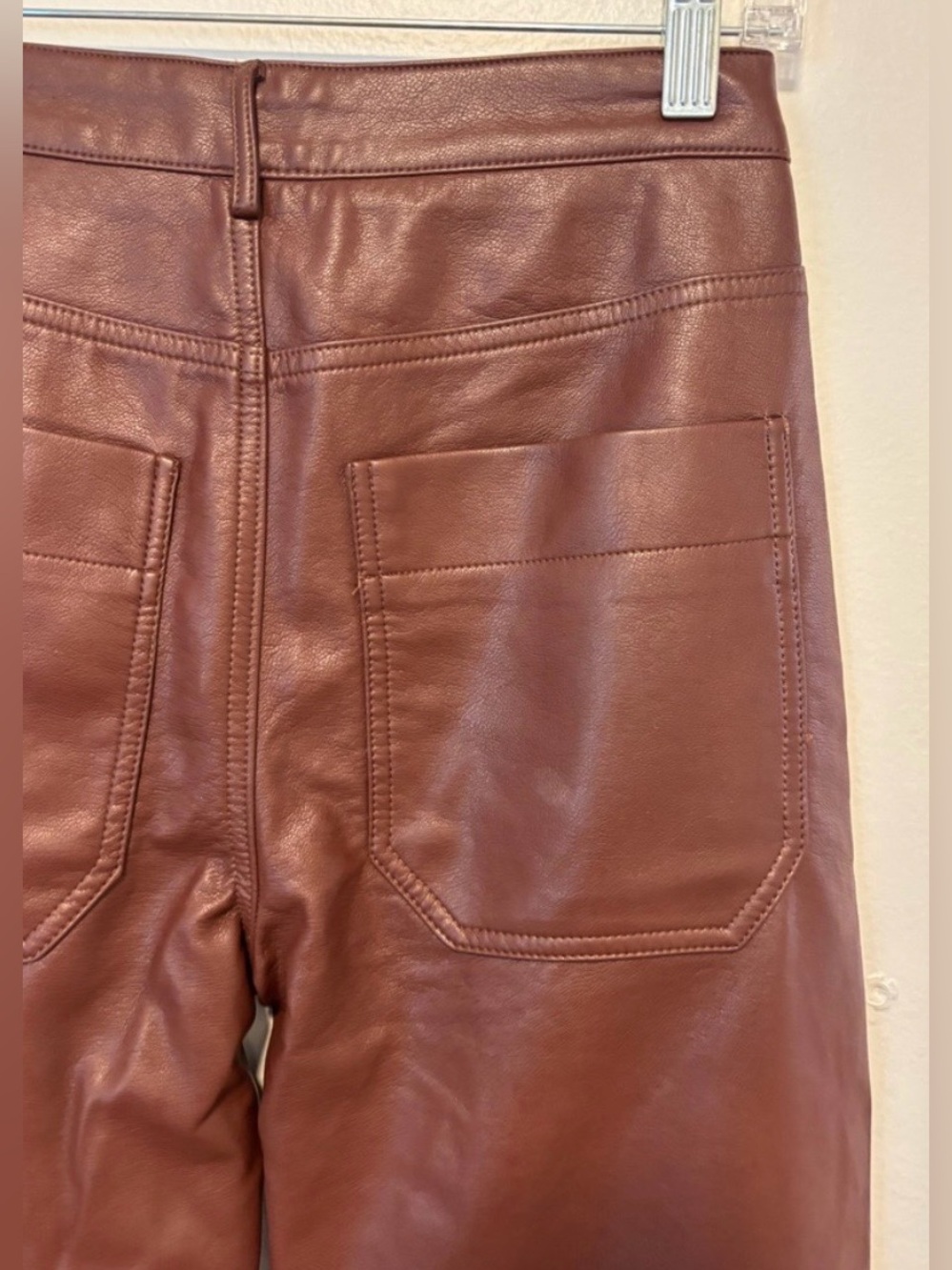 Pilco The Rylan Faux-Leather High-Rise Flare Pants / Size 26 / NWT /Retails $148 - Picture 6 of 8